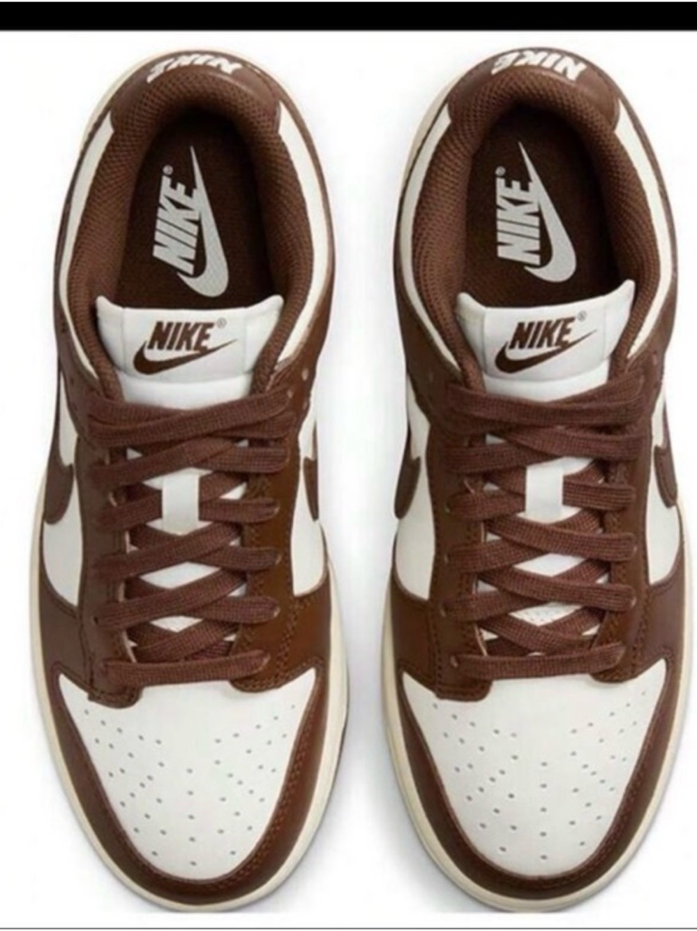 Nike Men’s Low-Top Sneakers in Brown and White